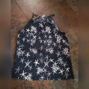 Banana Republic Navy Starfish Blouse